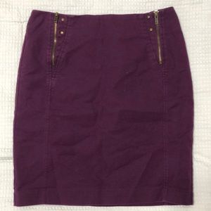 Worthington skirt pencil knee length purple Sz 4
